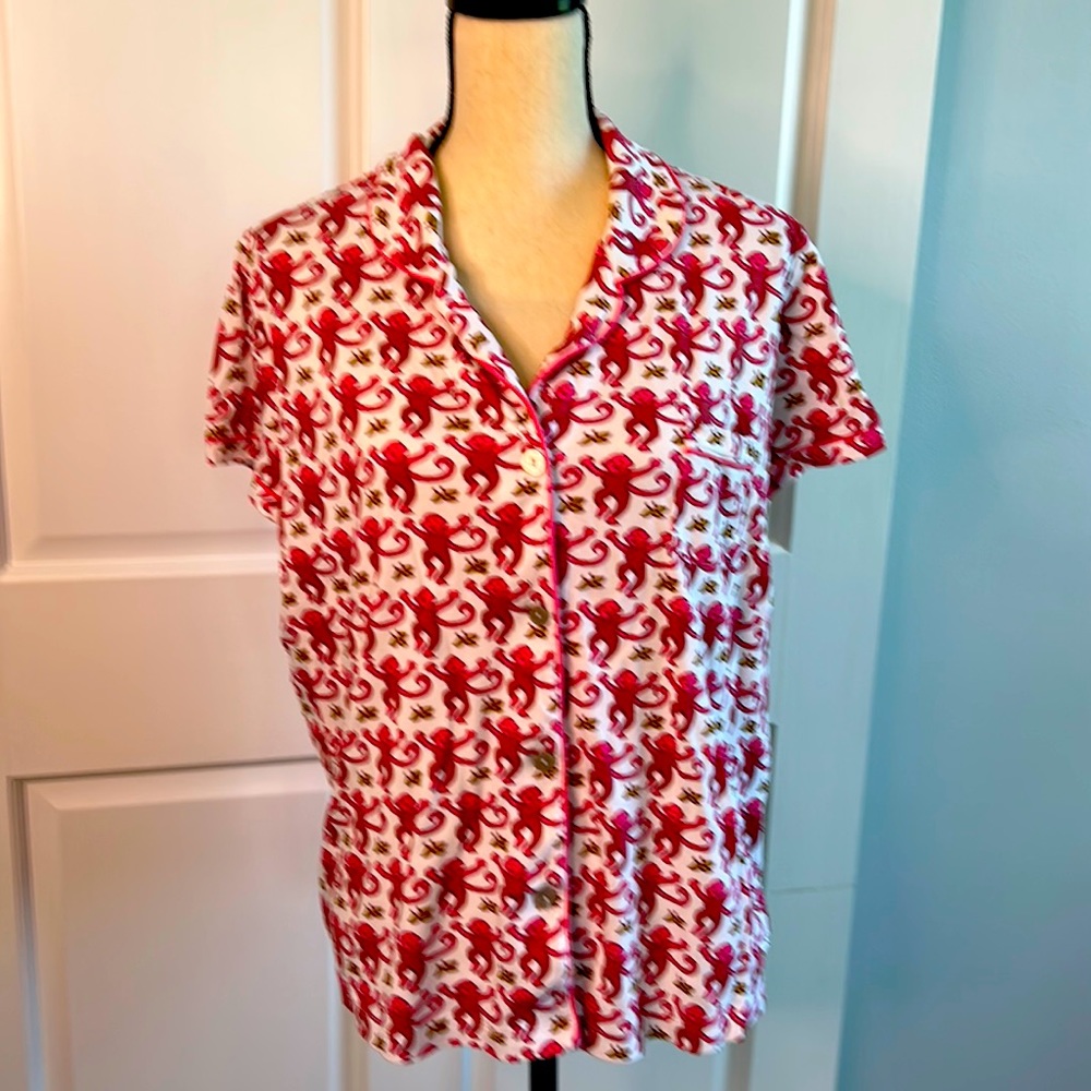 Roller Rabbit Red Monkey Polo Pajamas